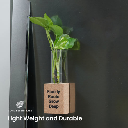 Cork Essentials magnetic family roots fridge planter