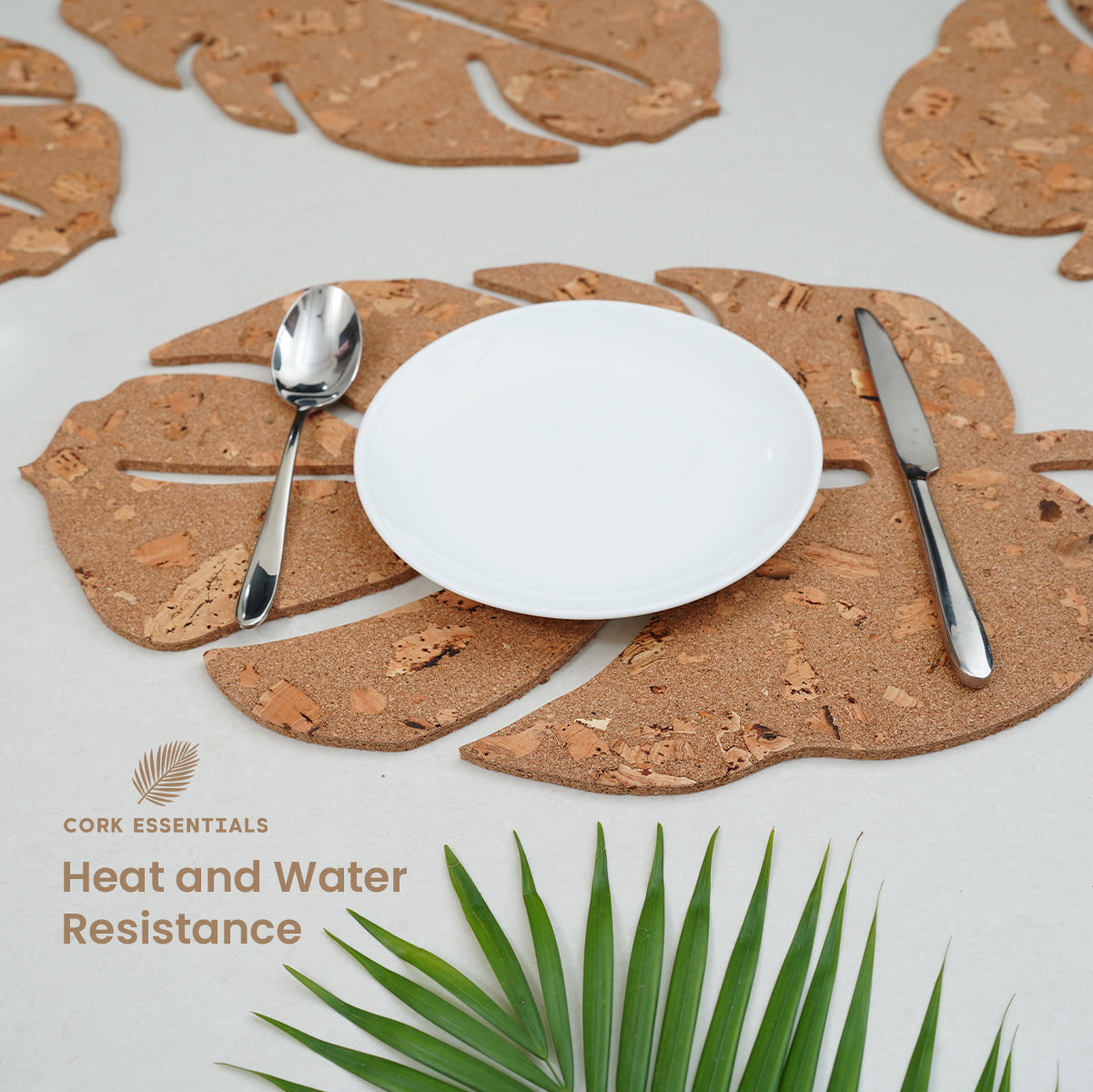 Cork Essentials heat resistant leaf placemats