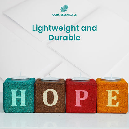Cork Essentials lightweight durable hope tealight holder