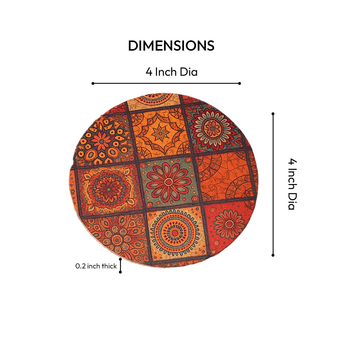 Cork Essentials printed cork coaster dimensions