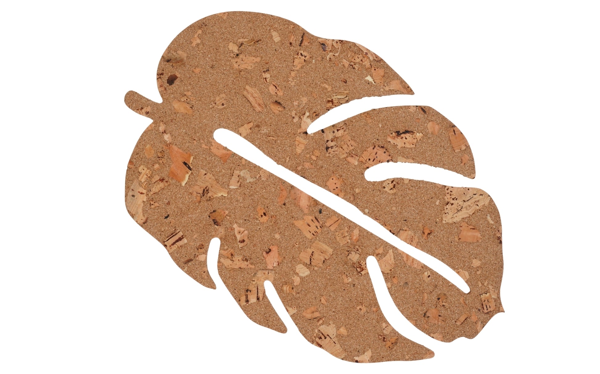 Cork Essentials leaf placemat on white background