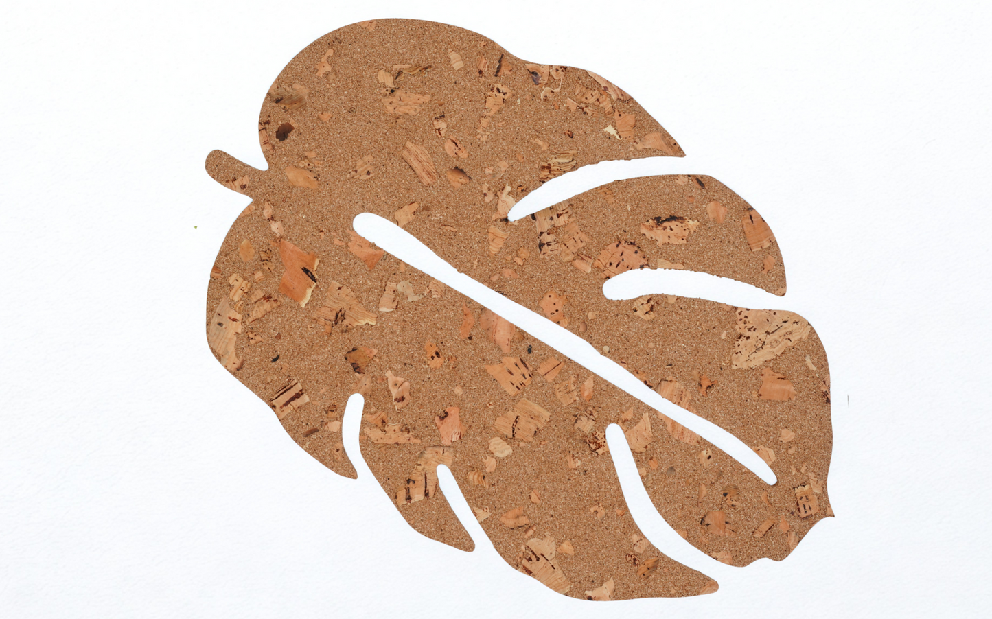 Cork Essentials leaf placemat on white background