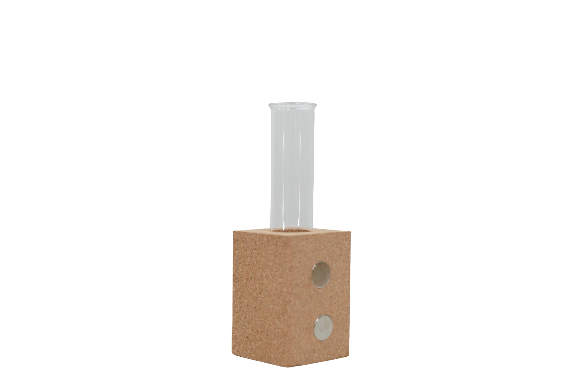 Cork Essentials test tube planter with back magnets