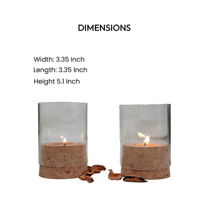 Cork Essentials glass tealight holder dimensions