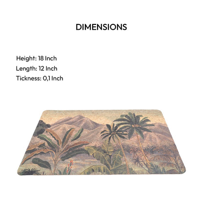 Dimensions of landscape cork laptop mat by Cork Essentials