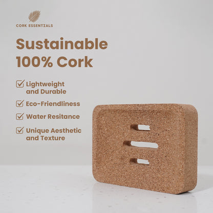 Cork Essentials sustainable 100% cork soap dish