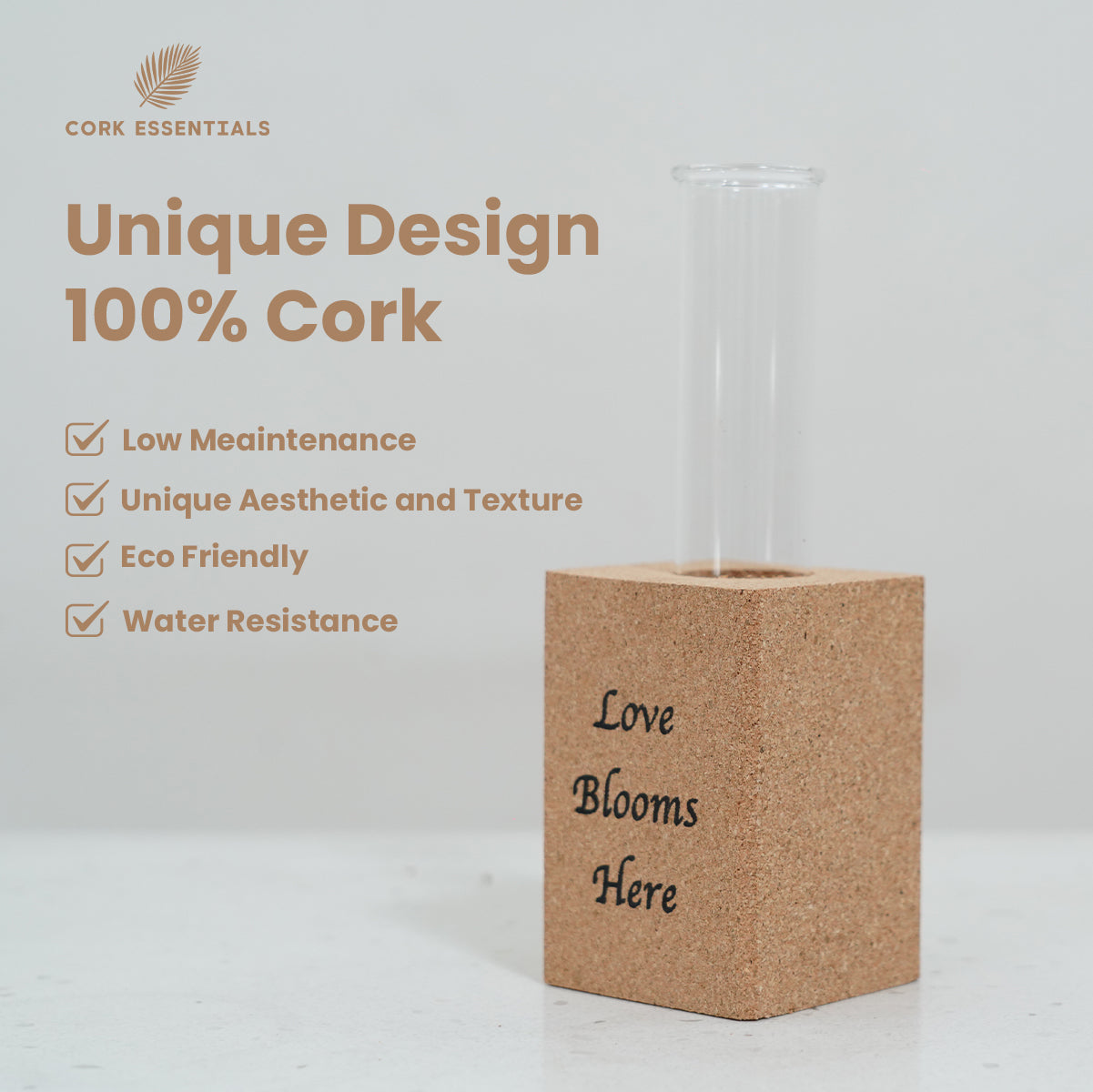 Cork Essentials unique design 100% cork planter