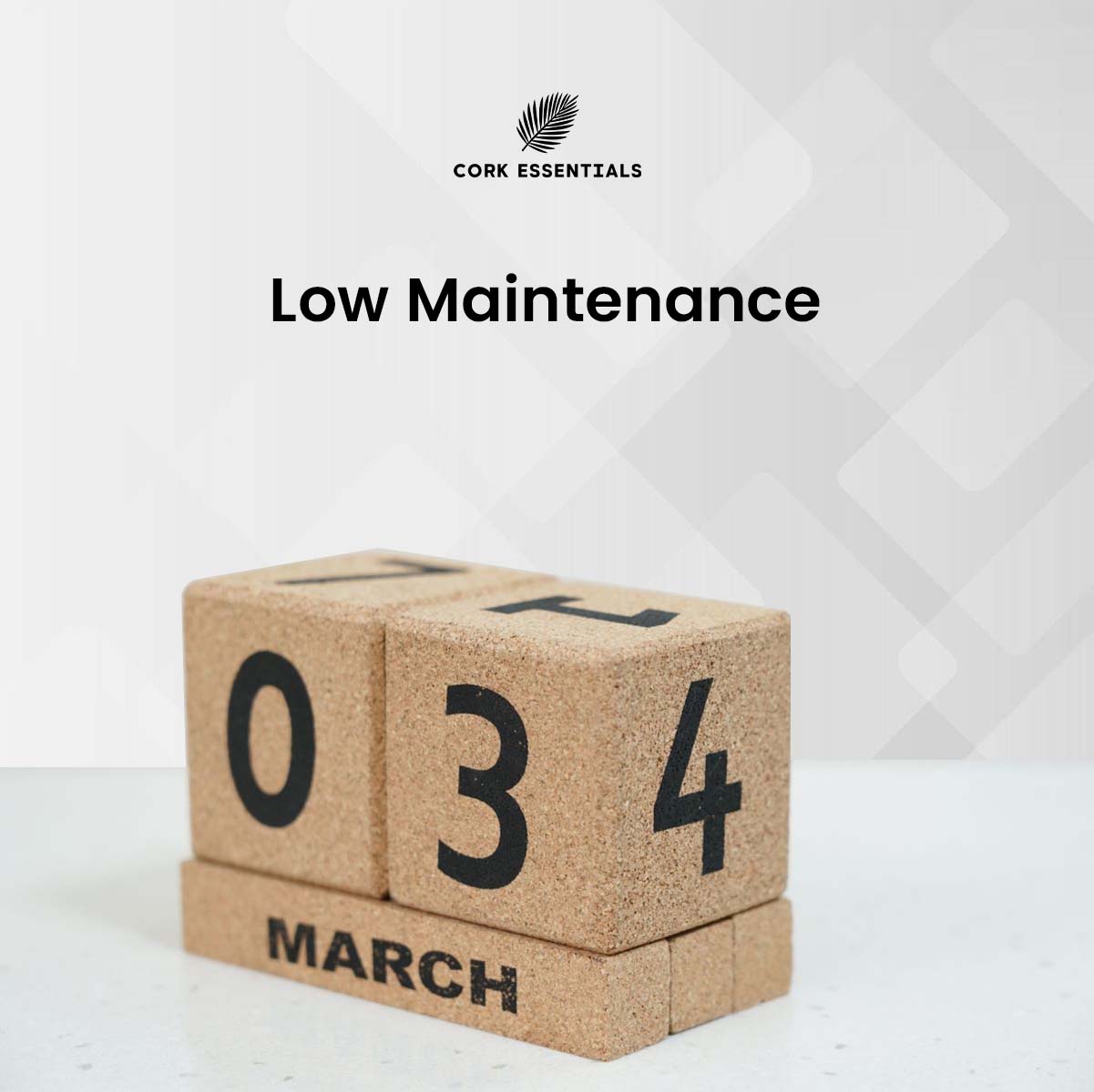 Cork Essentials low maintenance large desk calendar