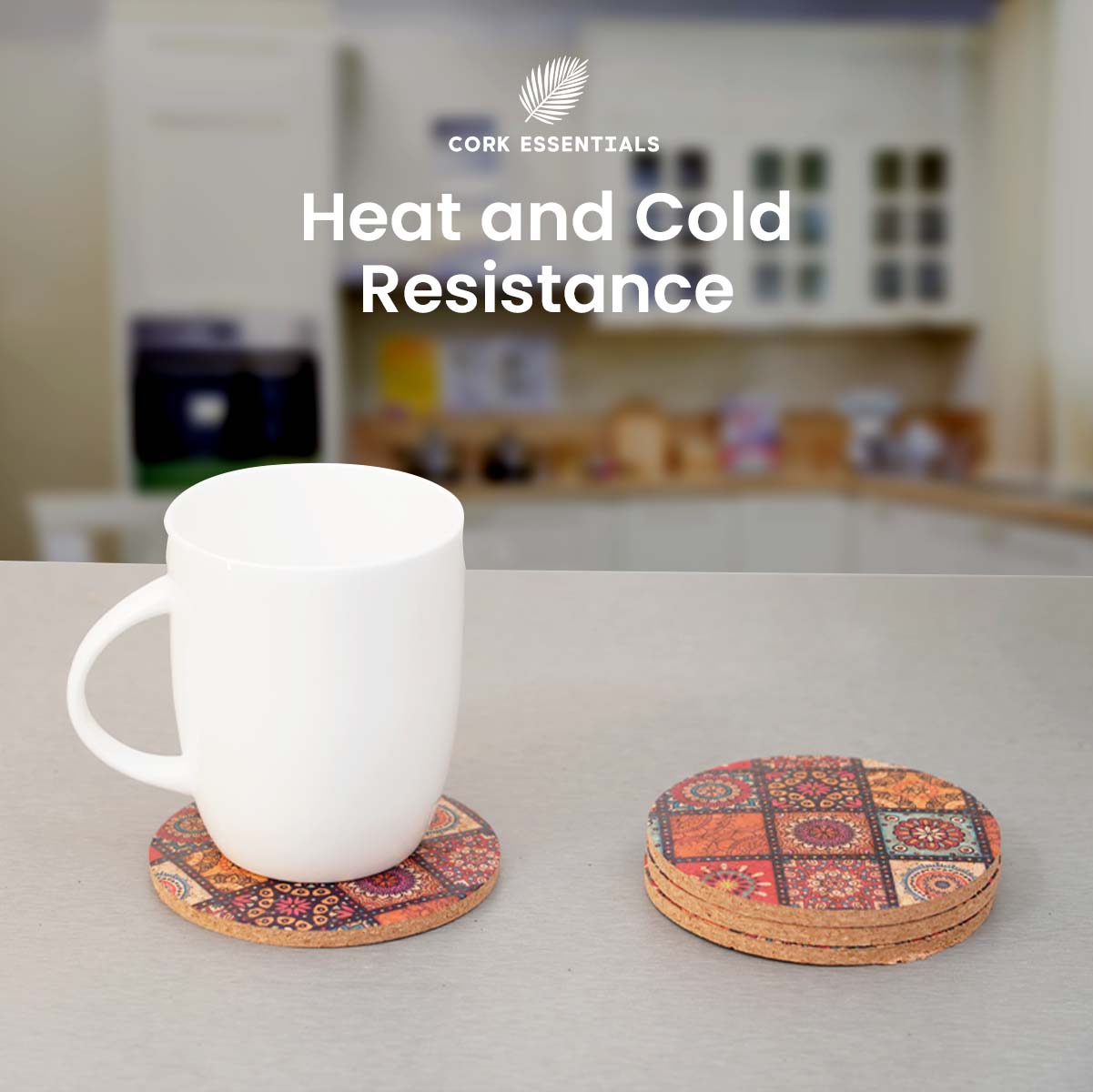 Cork Essentials heat and cold resistant cork coaster