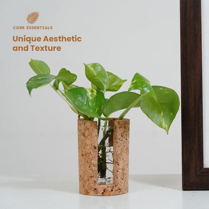 Cork Essentials unique texture test tube planter