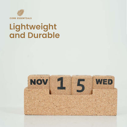 Cork Essentials durable small desk calendar
