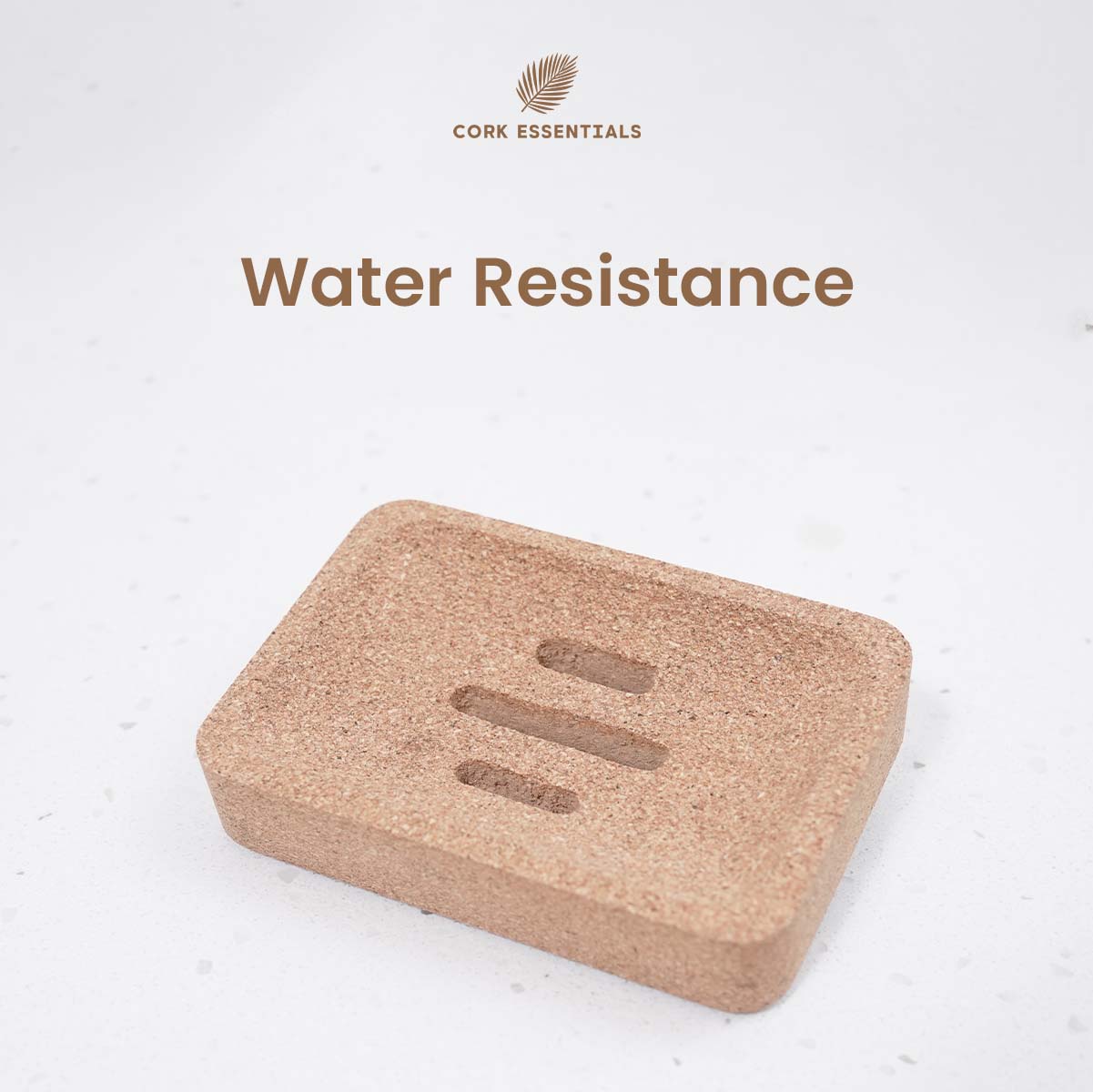 Cork Essentials water resistant cork soap dish