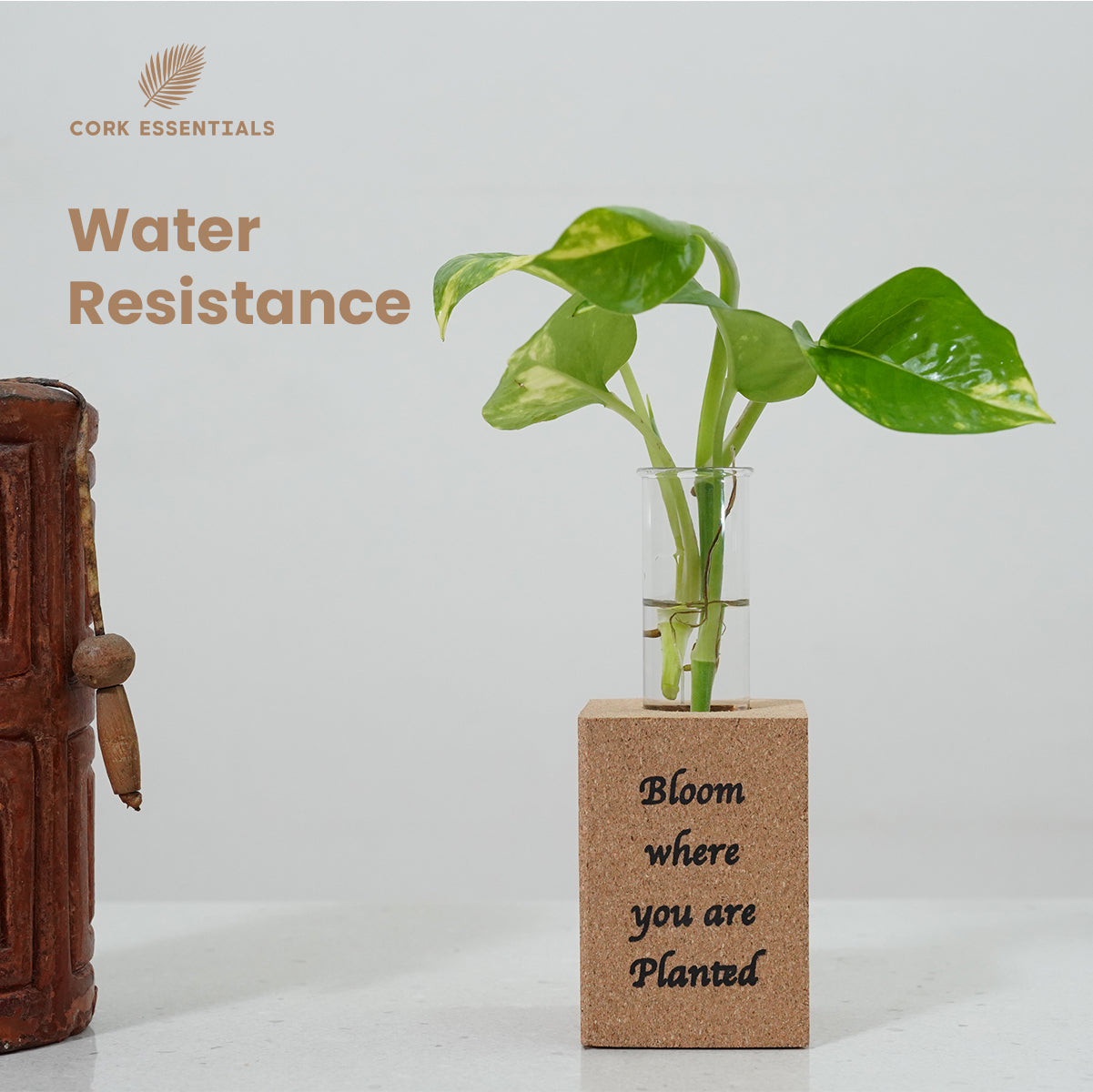 Cork Essentials water resistant magnet planter