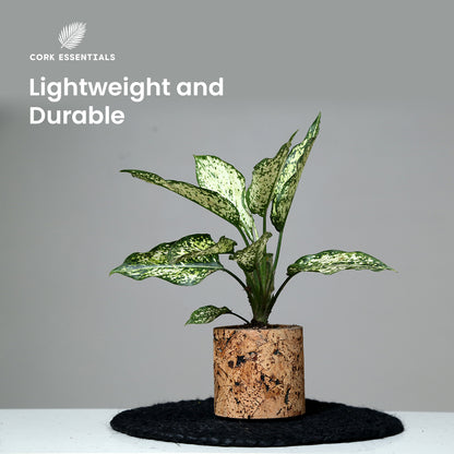 Cork Essentials lightweight durable round cork planter