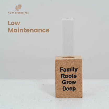 Cork Essentials low maintenance family roots planter