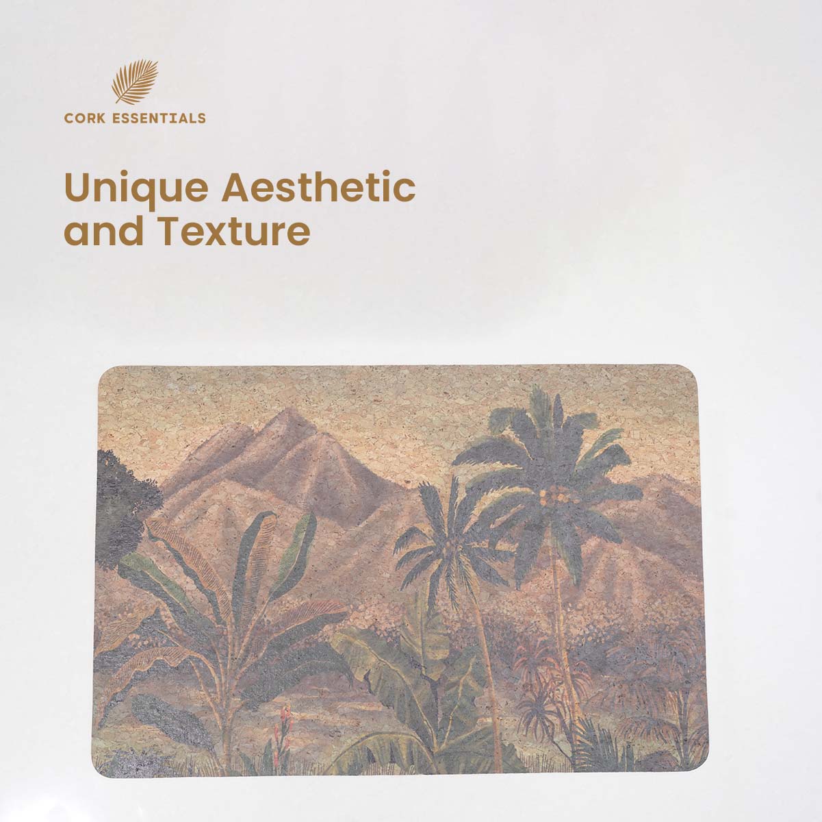Textured landscape cork laptop desk mat by Cork Essentials