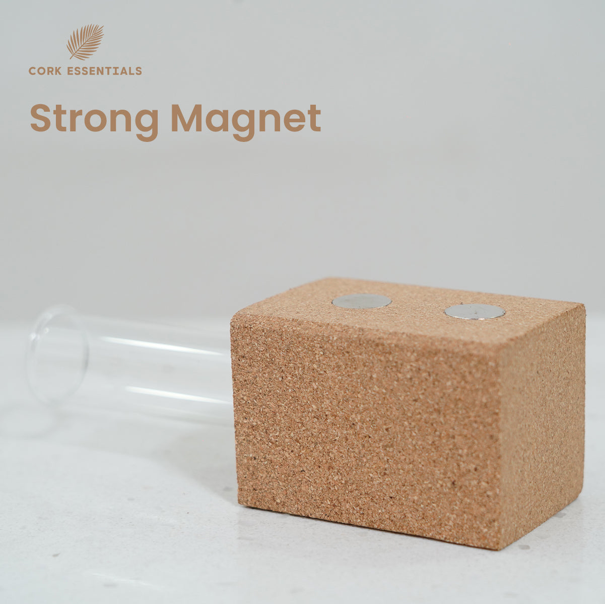 Cork Essentials strong magnet planter back view