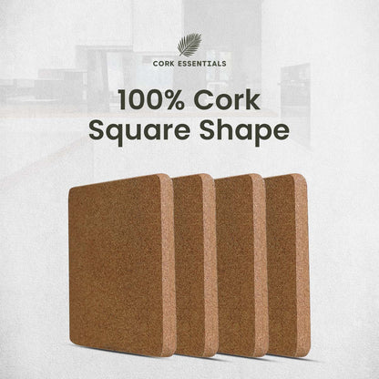 100% cork square trivets by Cork Essentials