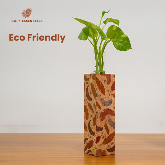 Cork Essentials eco friendly feather test tube planter