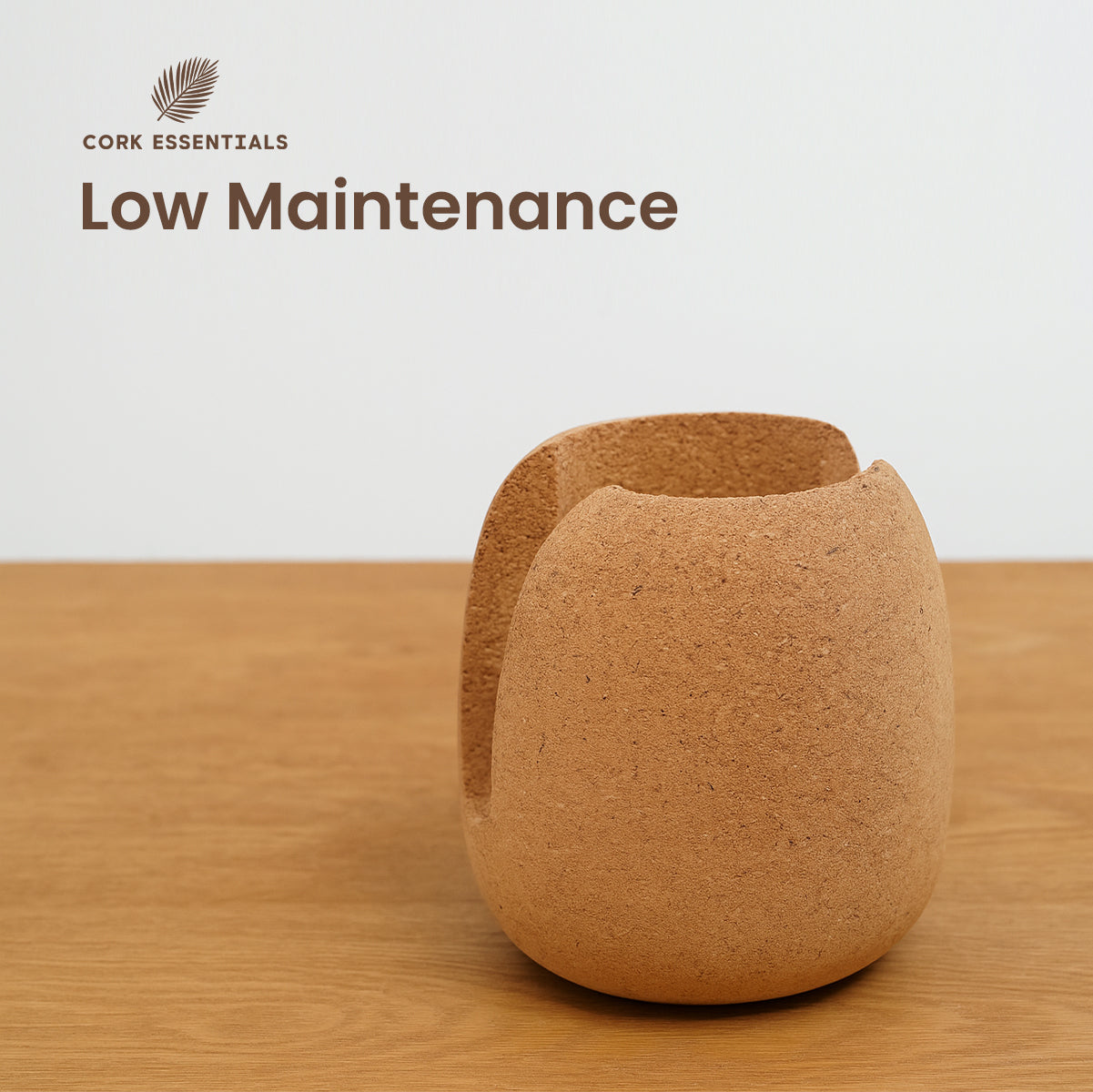 Cork Essentials low maintenance oval cork planter