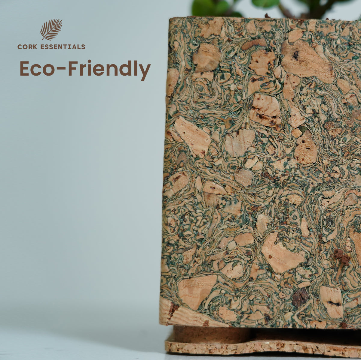 Cork Essentials eco-friendly cork planter texture