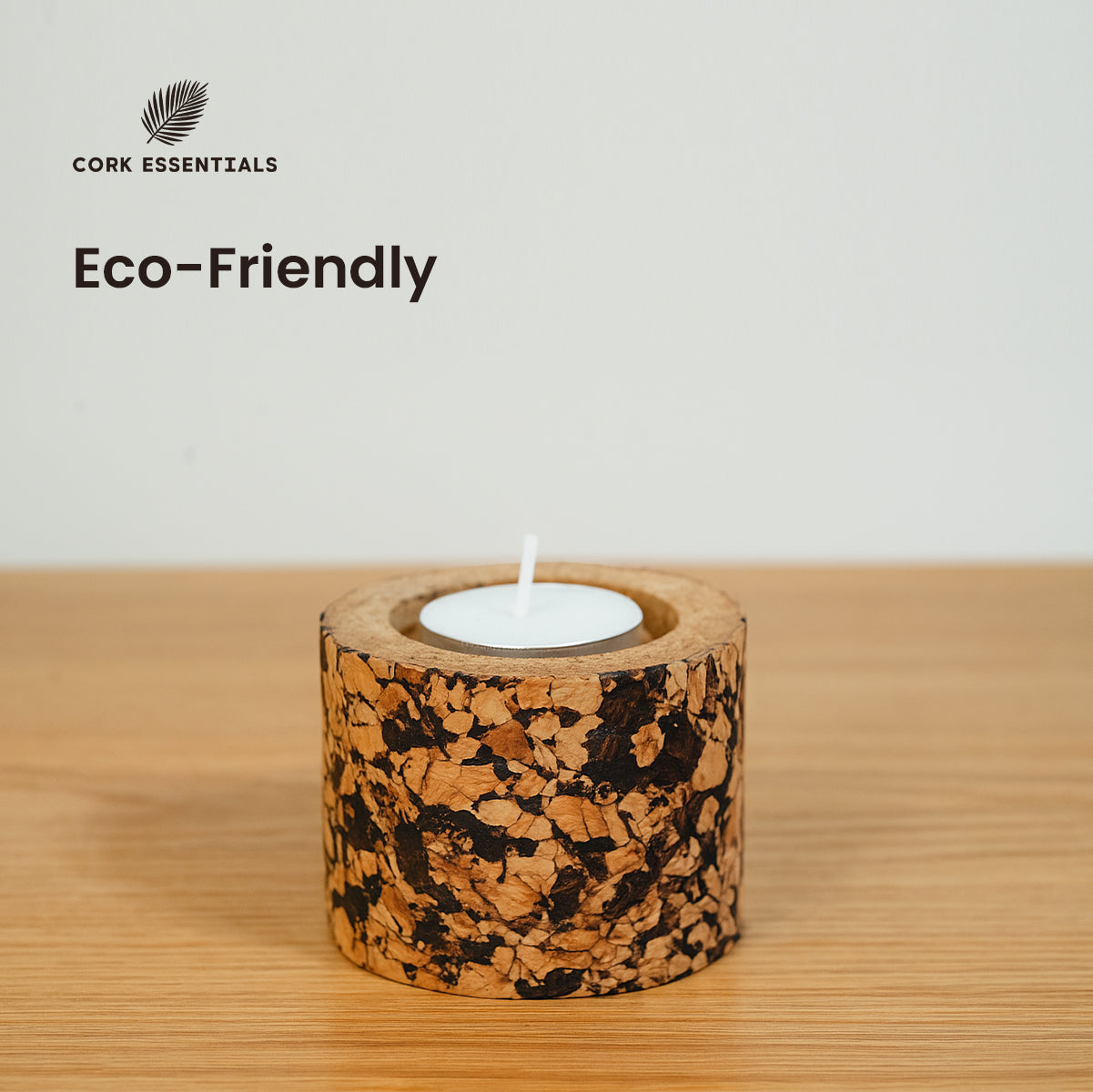 Cork Essentials eco friendly cylindrical tea light