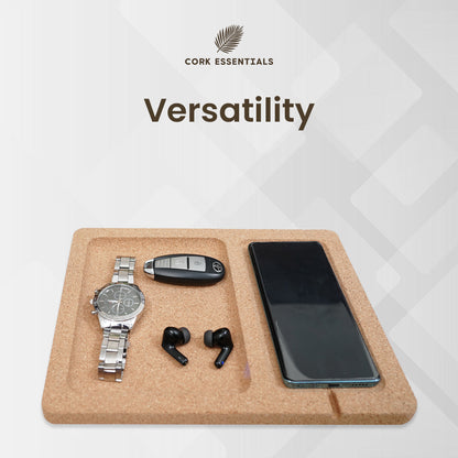 Cork Essentials versatile flat desk organizer pad