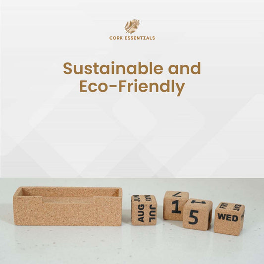 Cork Essentials eco-friendly small desk calendar
