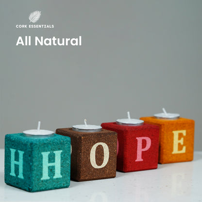 Cork Essentials all natural hope tealight candle holder