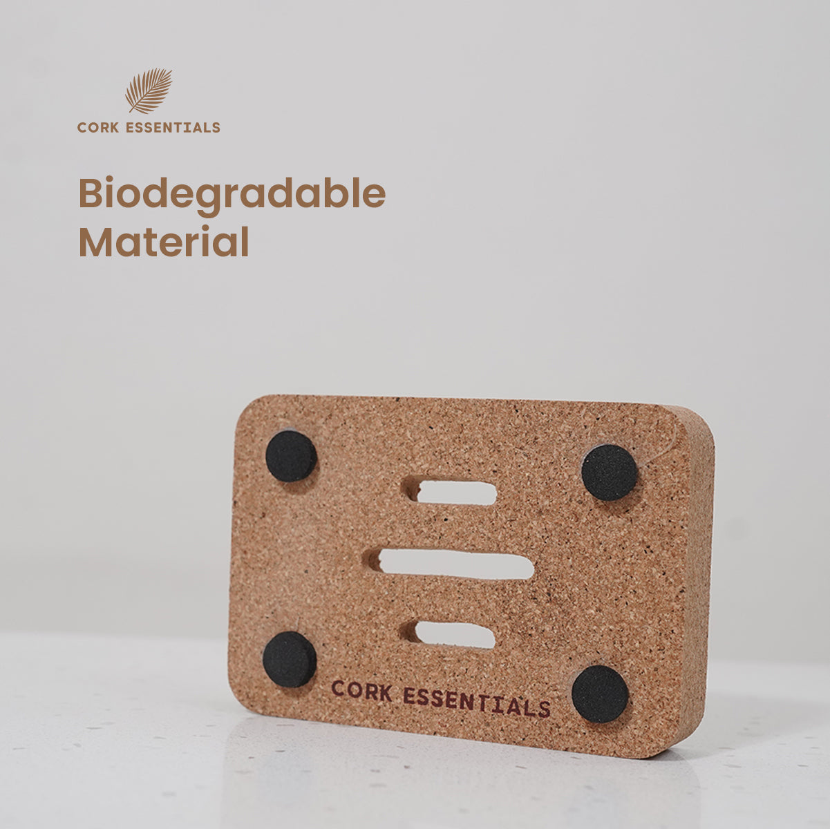Cork Essentials biodegradable cork soap dish base