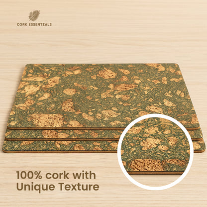 100% cork olive textured placemat by Cork Essentials
