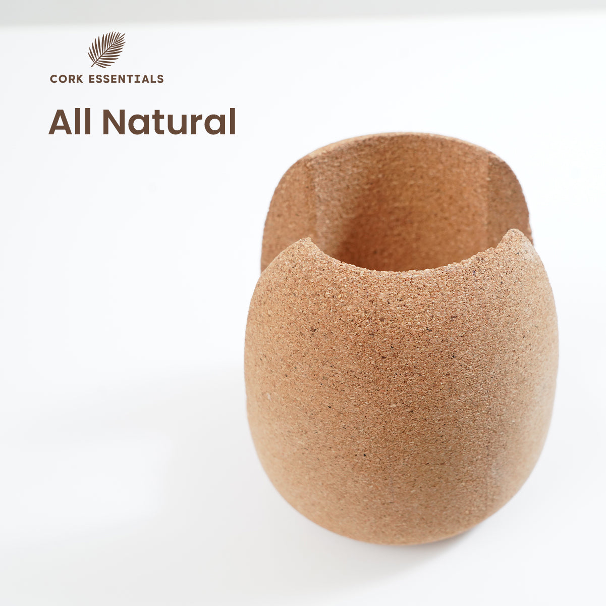 Cork Essentials all natural oval cork planter