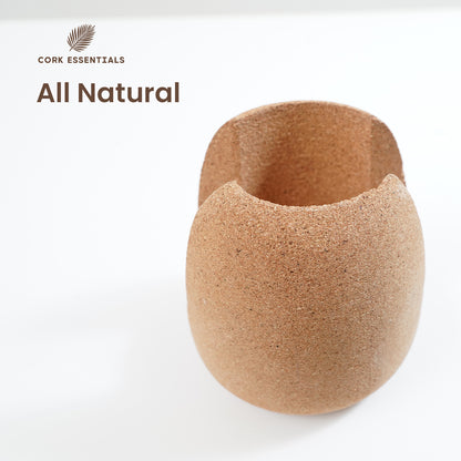 Cork Essentials all natural oval cork planter