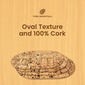 Wood Textured Oval Placemat Set of 4