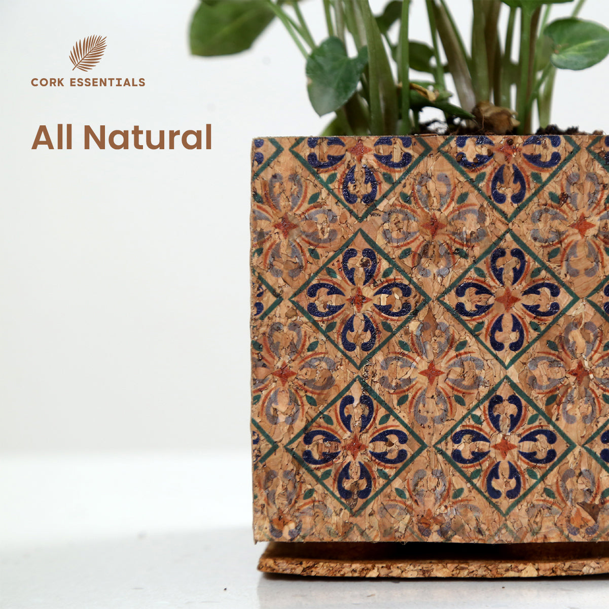 Cork Essentials natural cork diamond planter