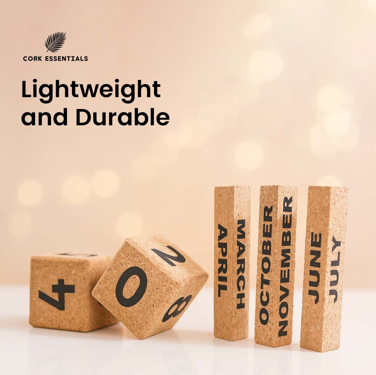 Cork Essentials durable large desk calendar