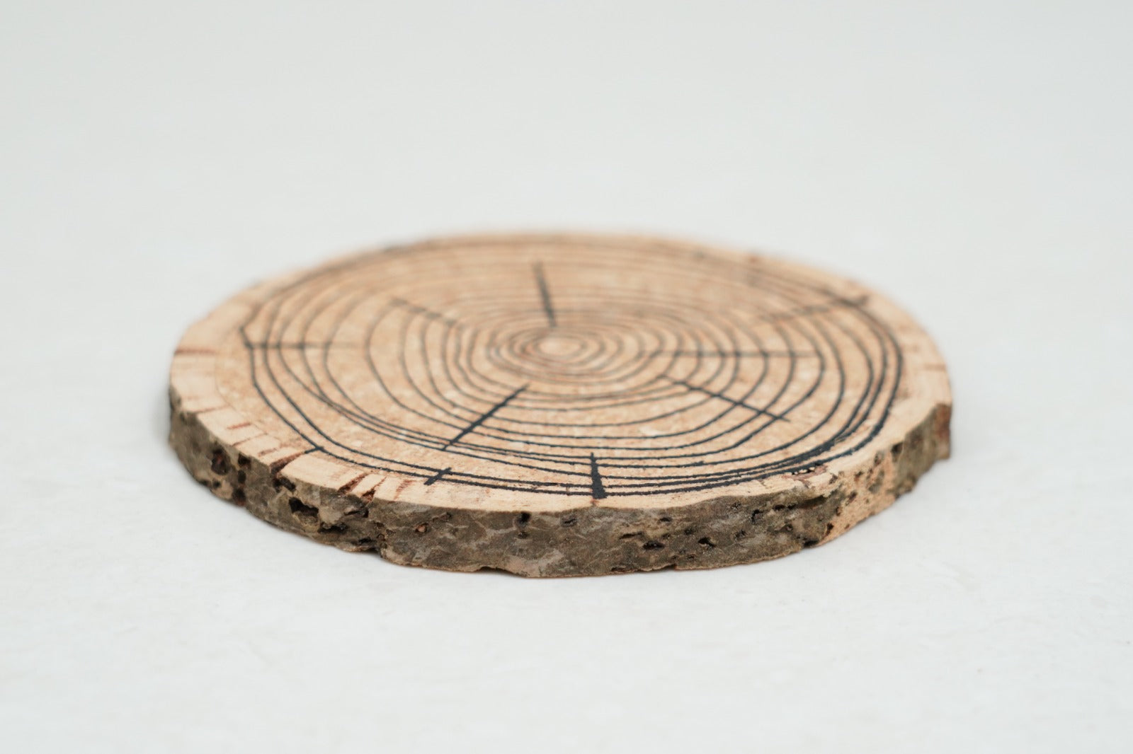 Cork Essentials angled tree ring cork piece