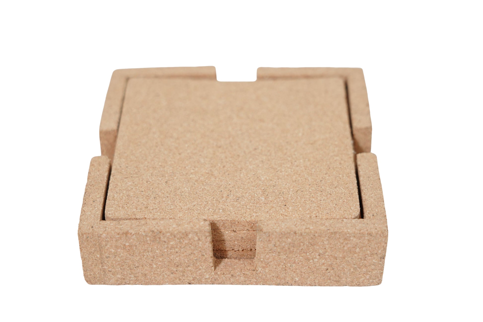 Square fine grain coasters set of 4 with case
