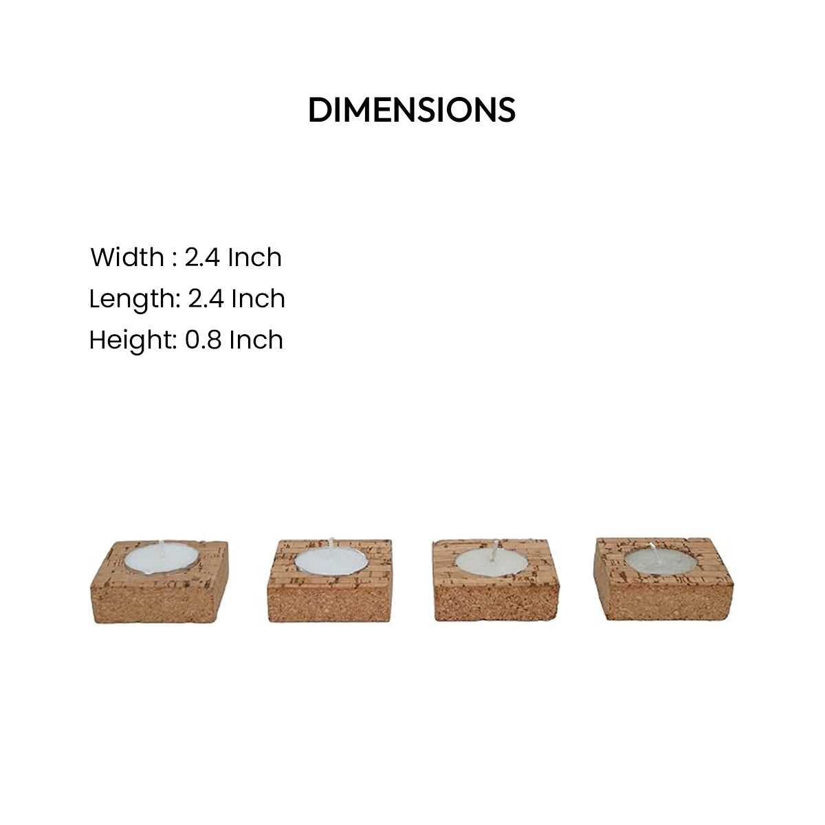 Cork Essentials square candle holder dimensions