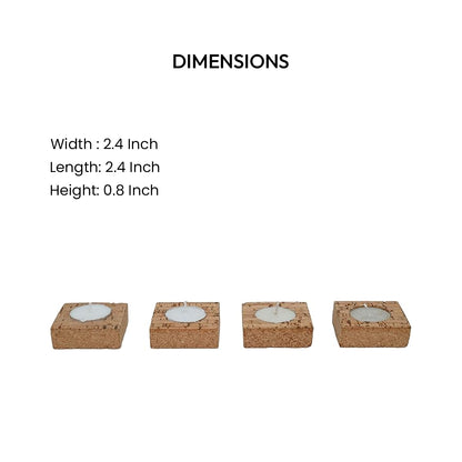 Cork Essentials square candle holder dimensions