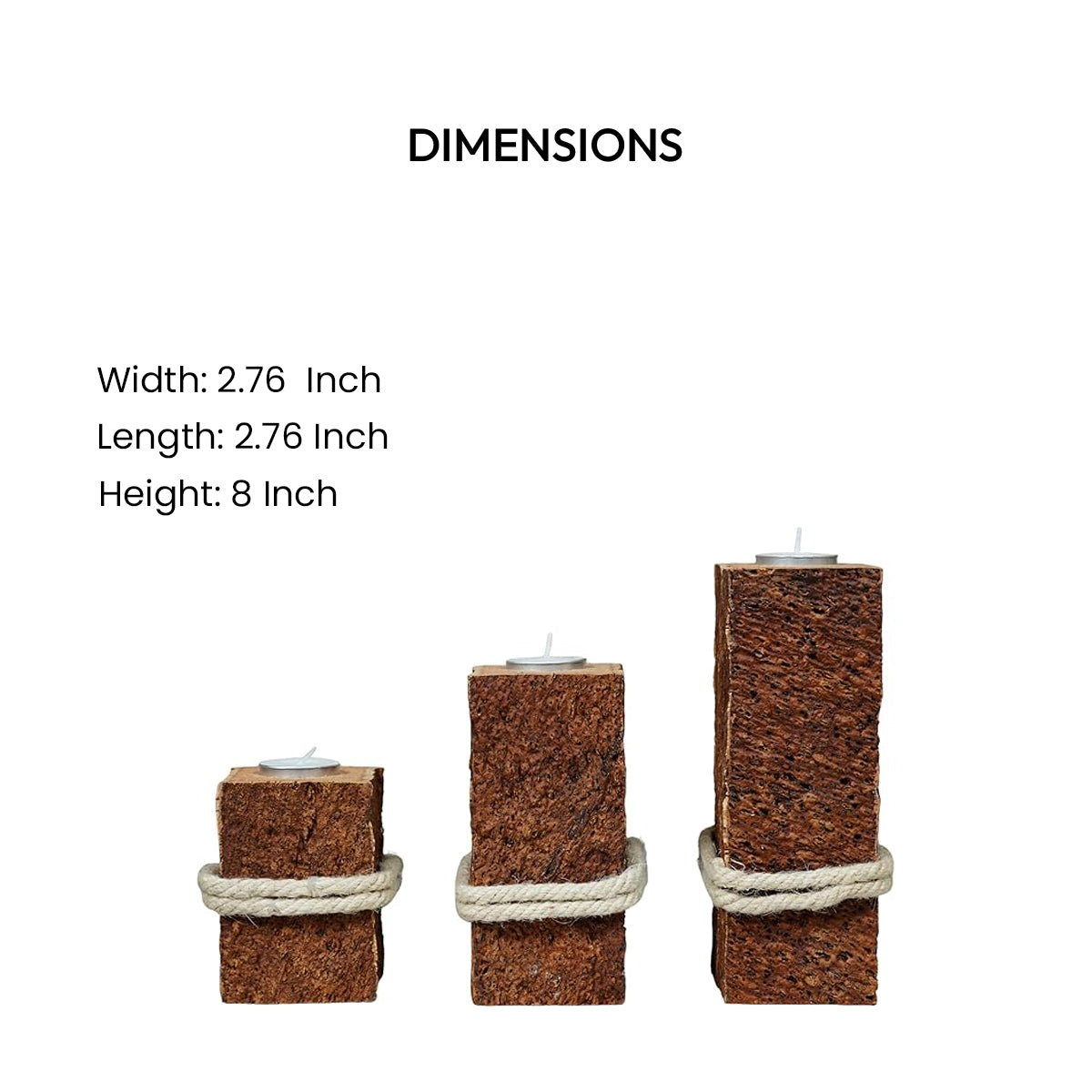 Cork Essentials belly tea light holders dimensions