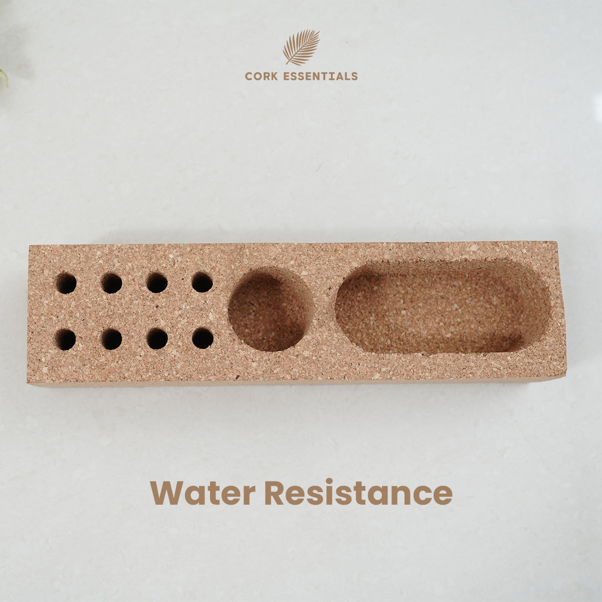 Cork Essentials water resistant desk organizer