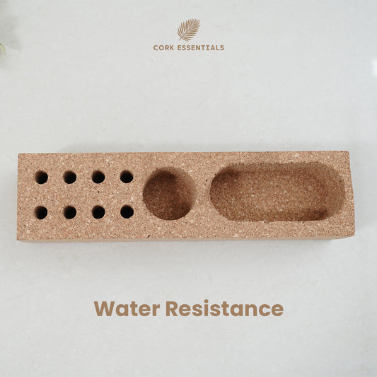 Cork Essentials water resistant desk organizer
